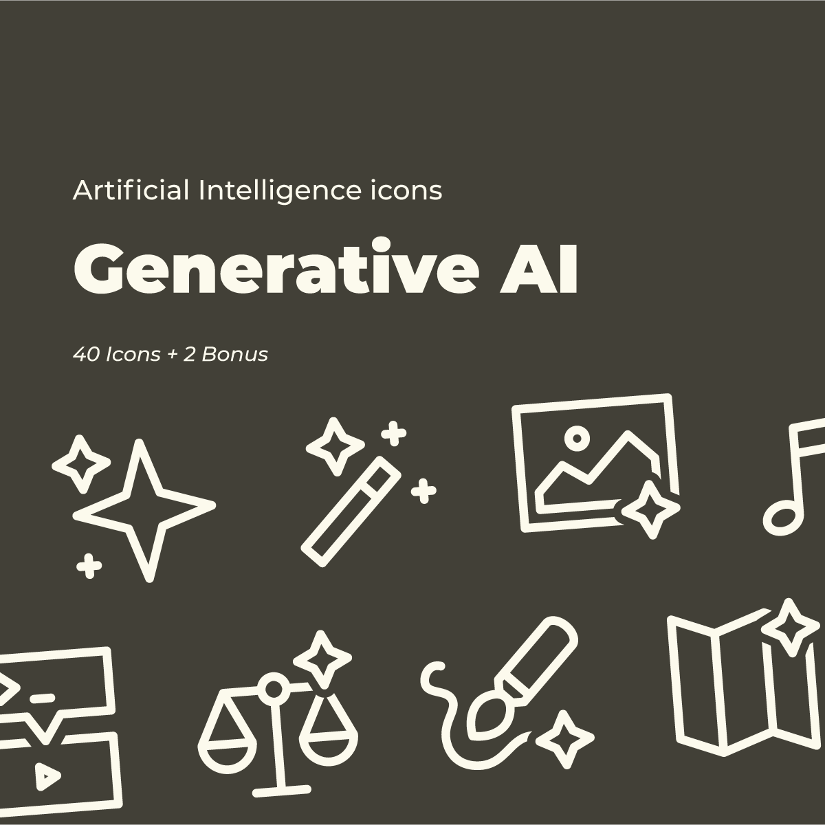 ✨ 42 Generative AI Icons ✨