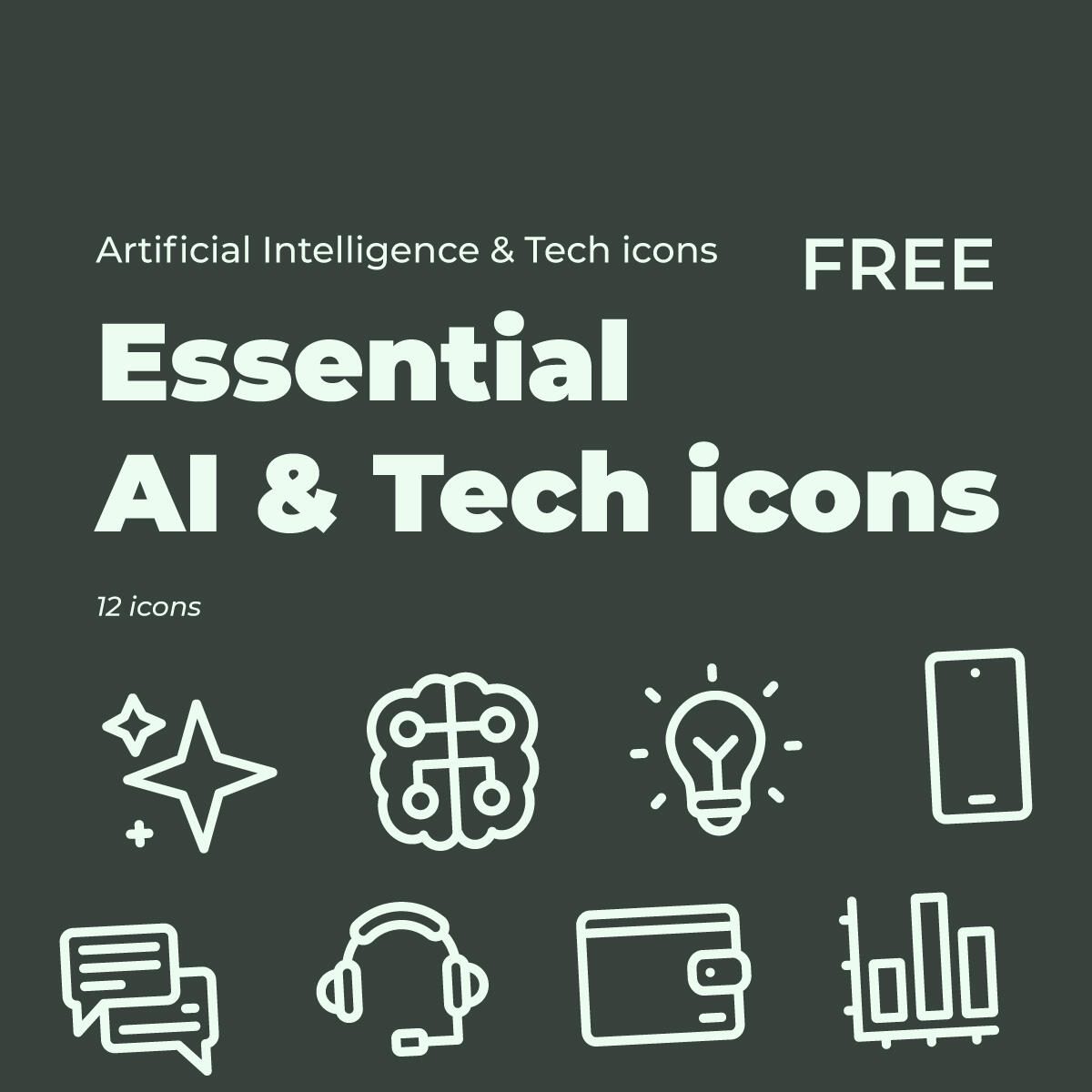 🎁 12 Essential AI & Tech Icons 🎁
